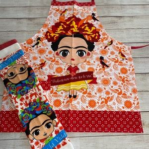 Mandil y toalla de Frida